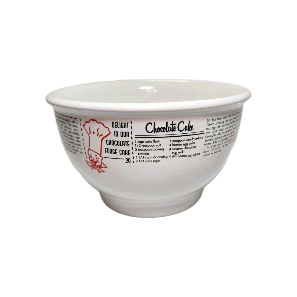 Rosanna Eating Out Recipe Mixing Bowl Food You'll Remember Retro Cake 8" Ceramic